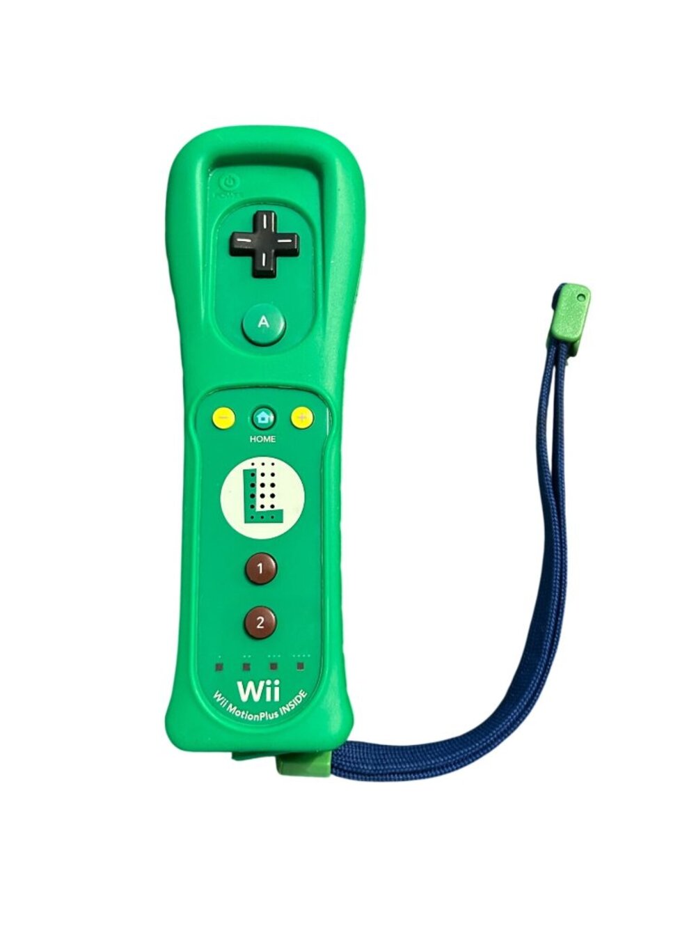 Nintendo Wii MotionPlus Green Luigi Remote Controller With Wrist Strap gaming
